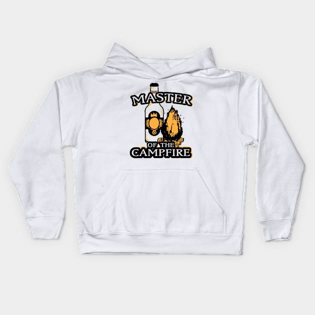 Master Of The Campfire Camping Kids Hoodie by chrizy1688